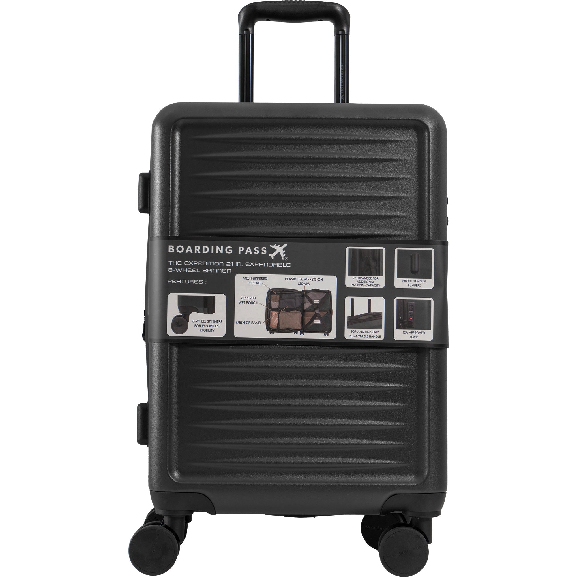 The Expedition Carry On Luggage & Duffle Set- Black