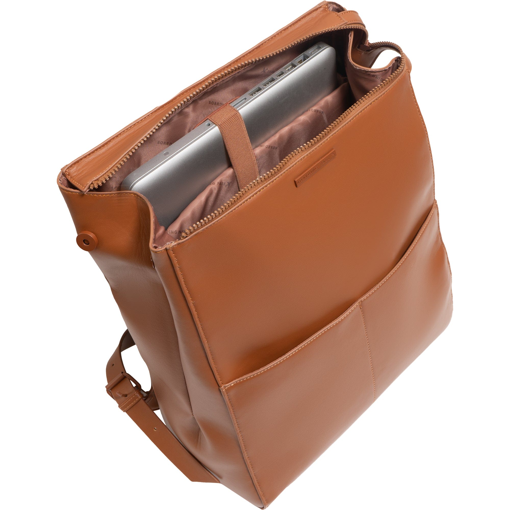 The Verona Vegan Vachetta Leather Square Backpack