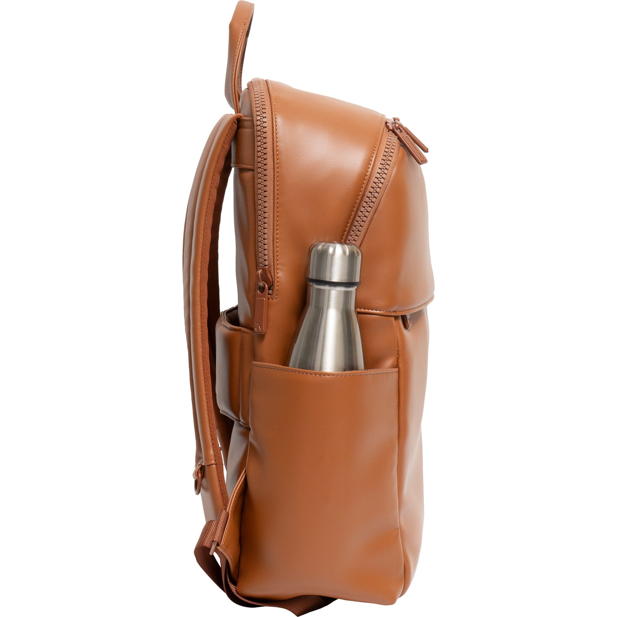 The Verona Vegan Vachetta Leather Backpack- Cognac