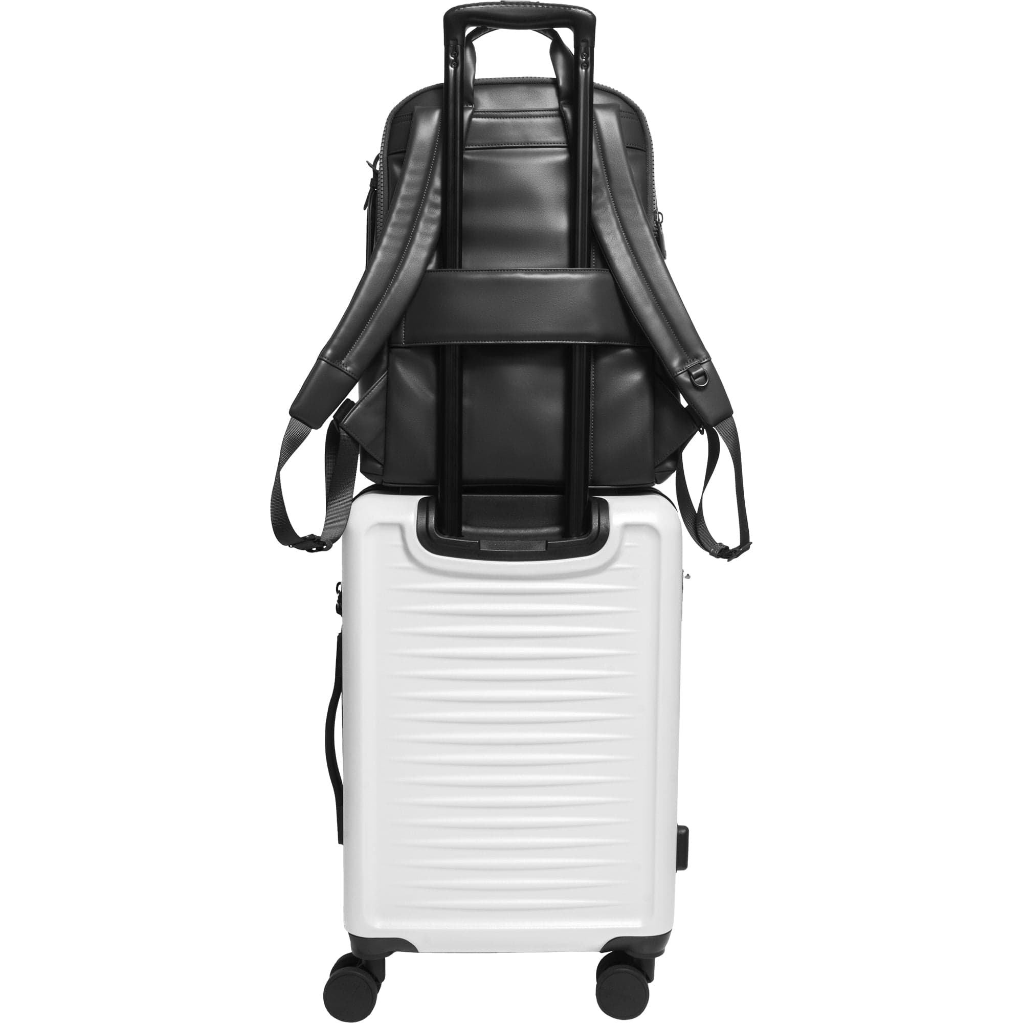 The Verona Vegan Vachetta Leather Backpack- Black