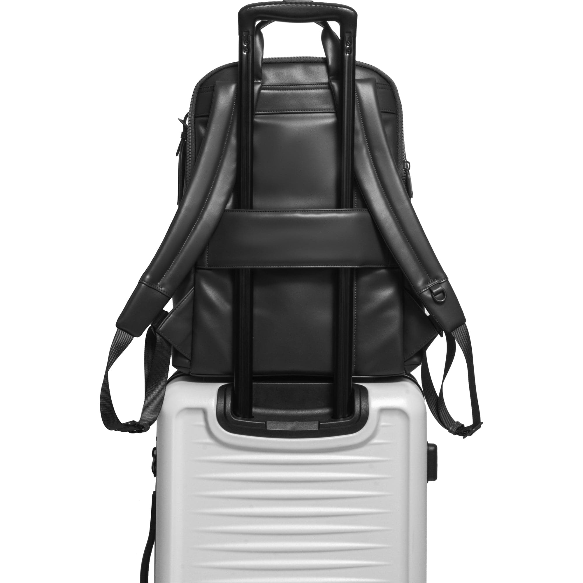 The Verona Vegan Vachetta Leather Backpack- Black