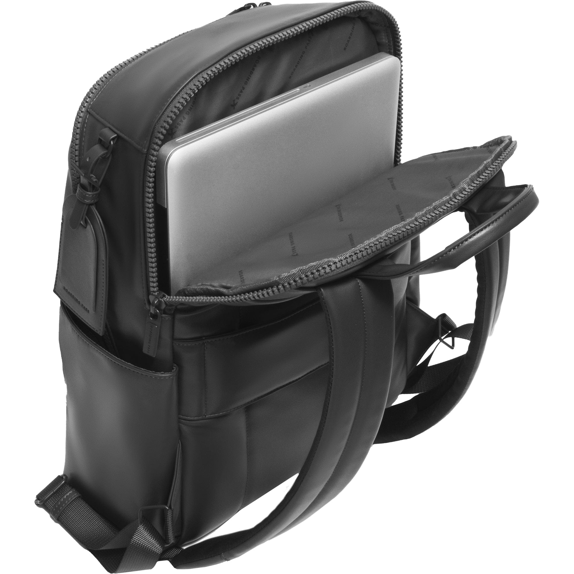 The Verona Vegan Vachetta Leather Backpack- Black