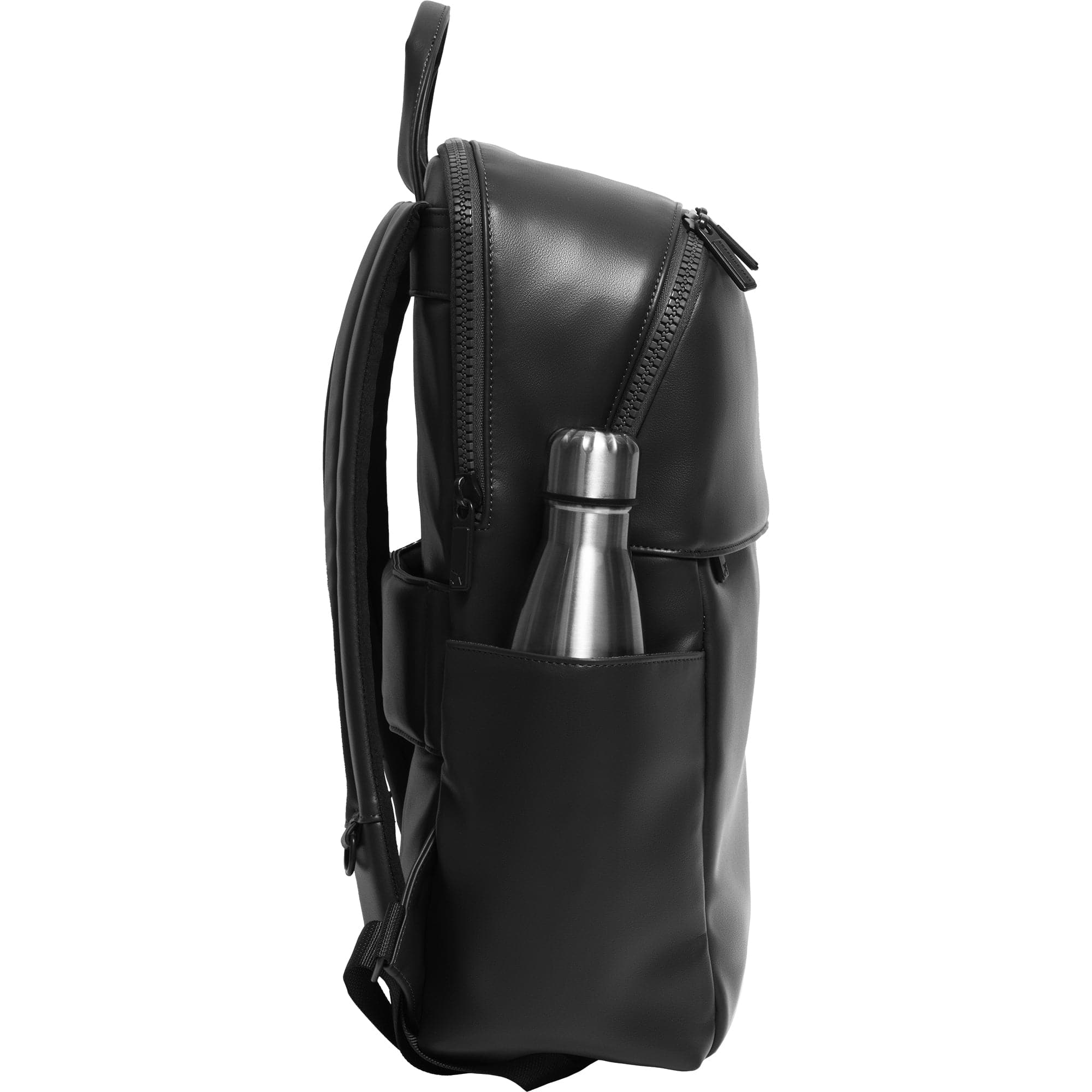 The Verona Vegan Vachetta Leather Backpack- Black