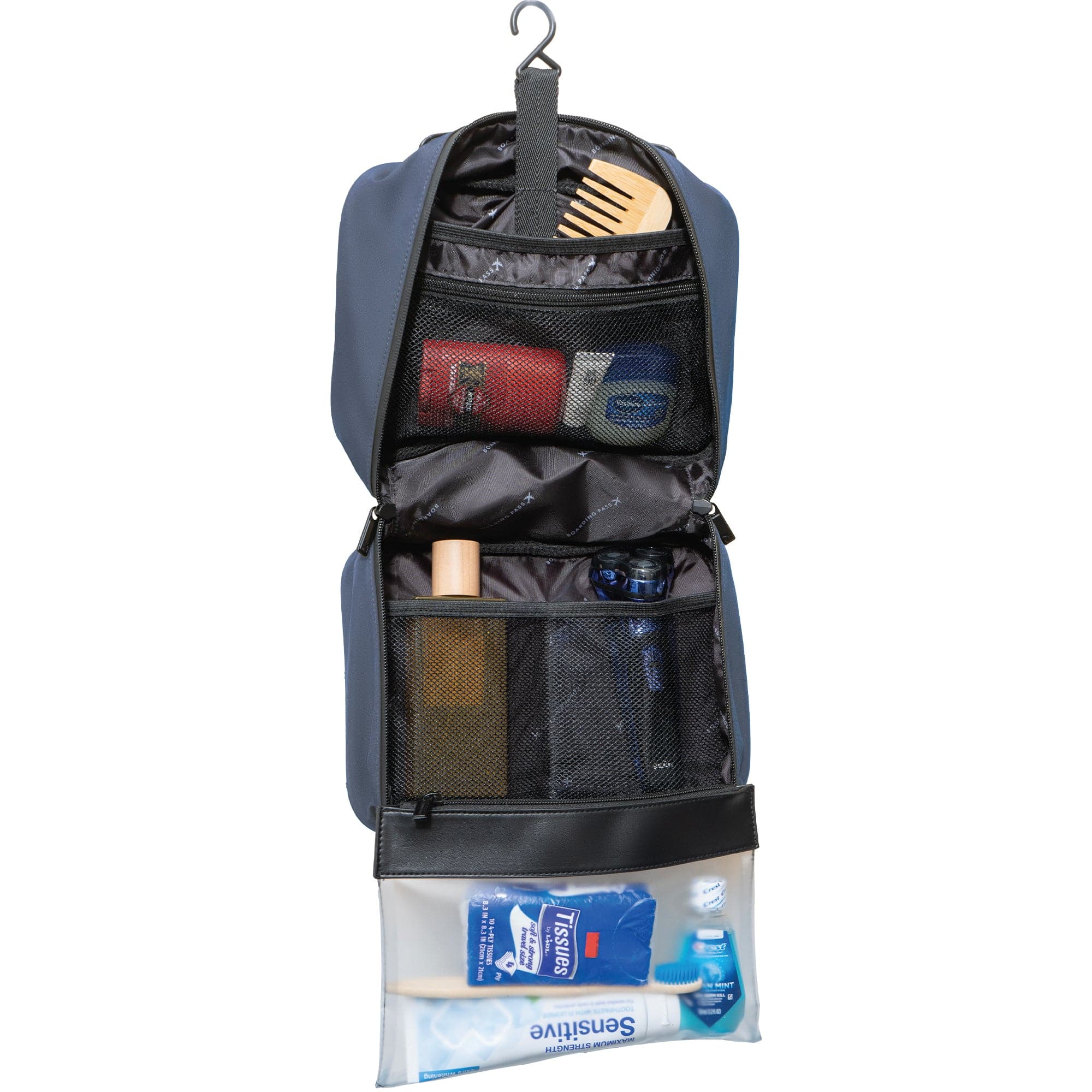 The Expedition Nylon Hanging Toiletry Case- Denim