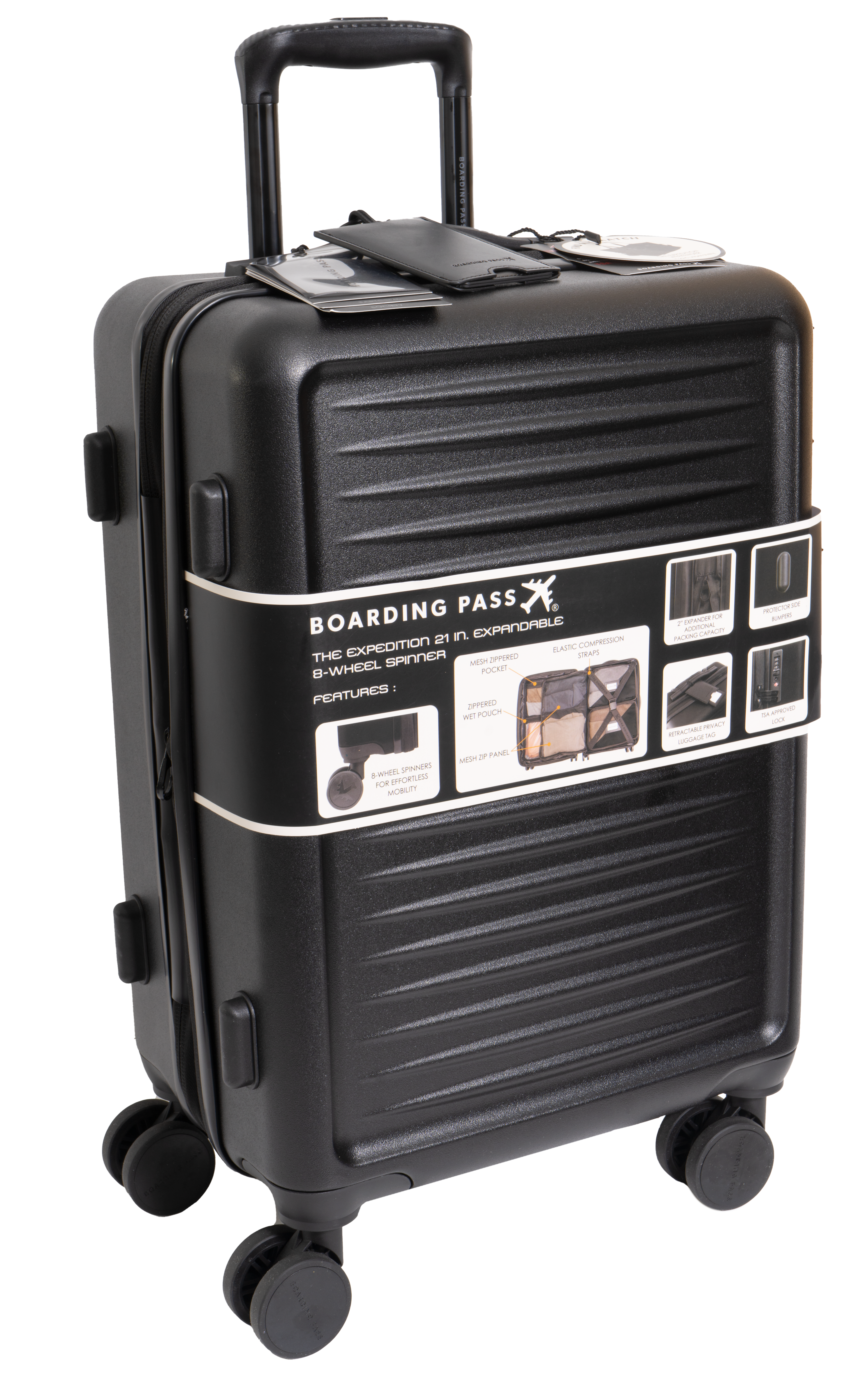 The Expedition Carry On Luggage & Duffle Set- Black