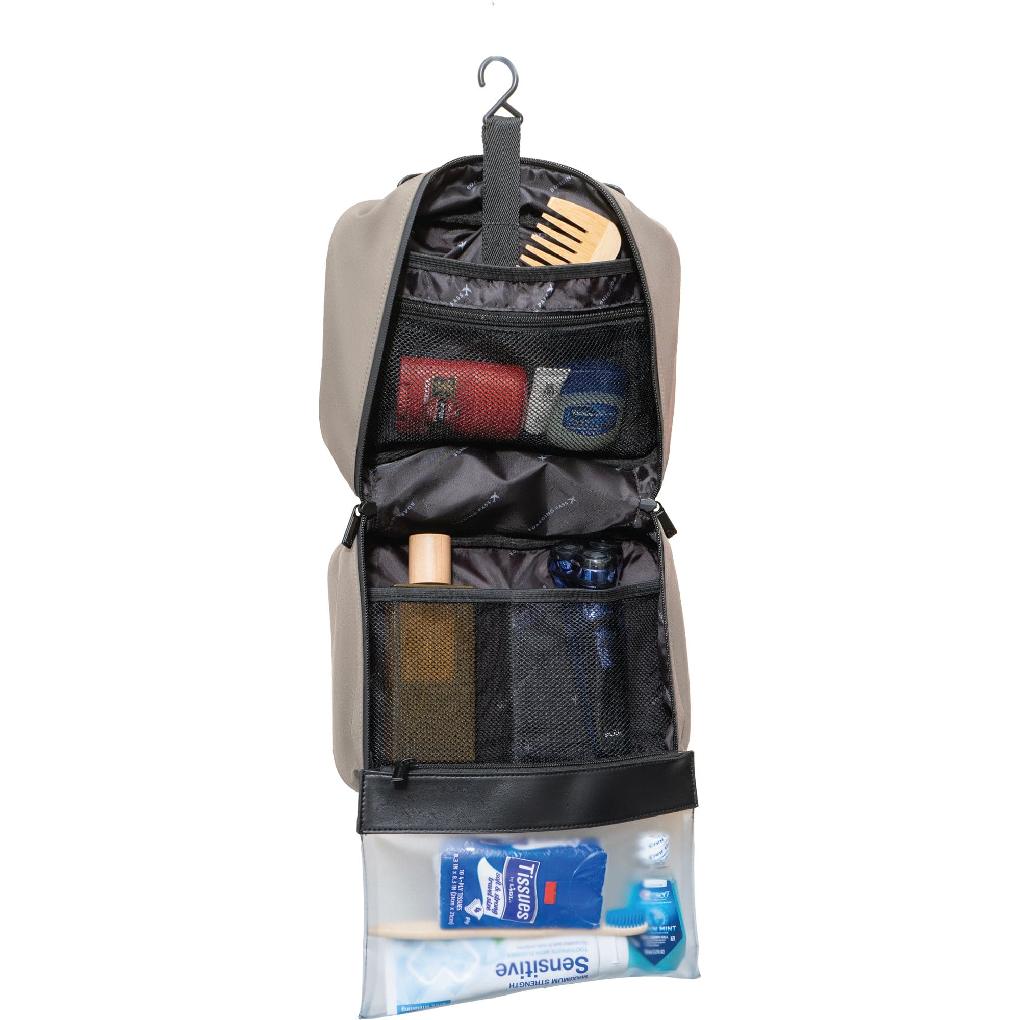 The Expedition Nylon Hanging Toiletry Case- Timeless Taupe