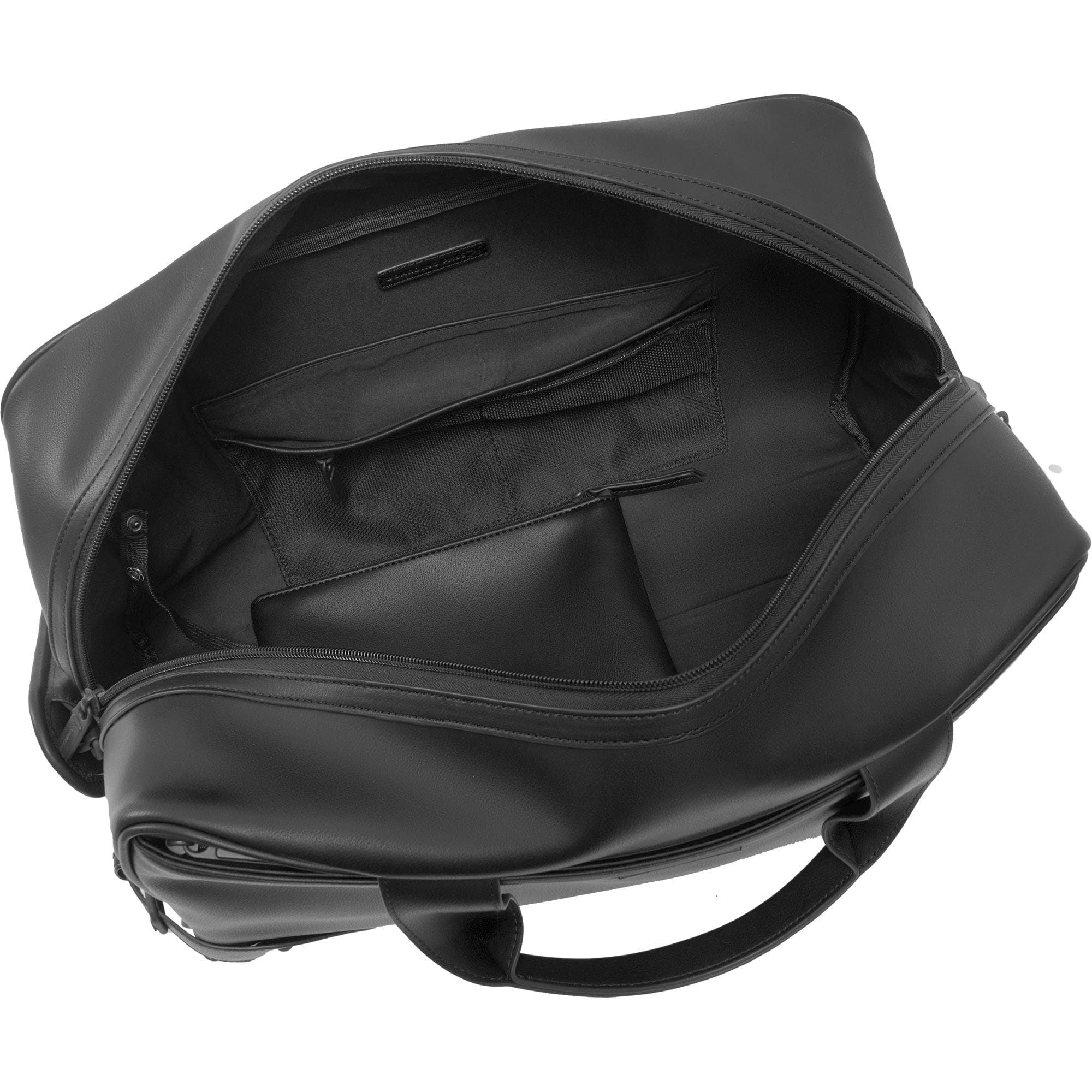 The Verona Vegan Vachetta Leather Duffel- Black