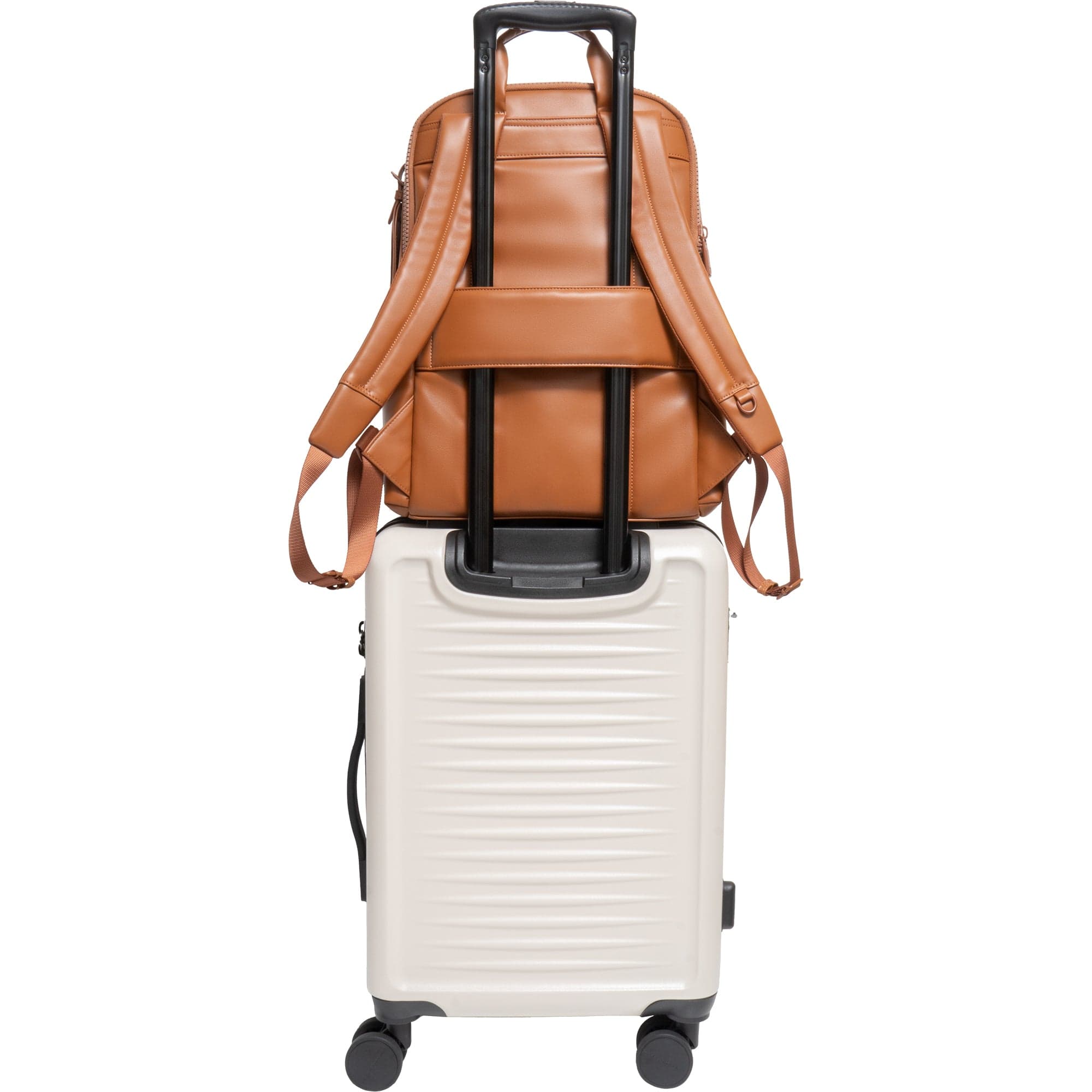 The Verona Vegan Vachetta Leather Backpack- Cognac