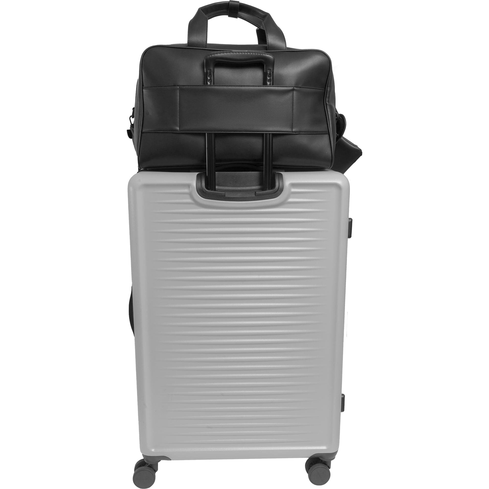 The Verona Vegan Vachetta Leather Duffel- Black