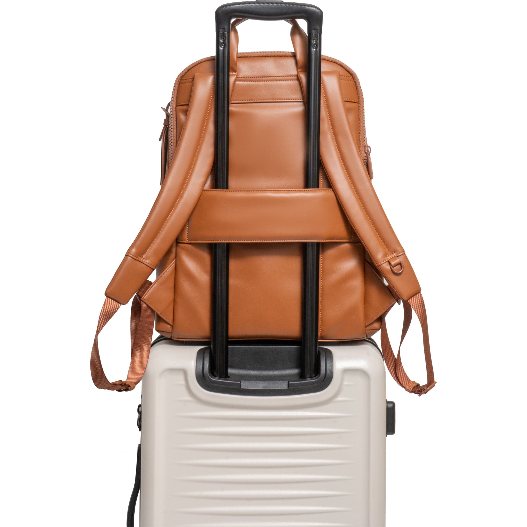 The Verona Vegan Vachetta Leather Backpack- Cognac
