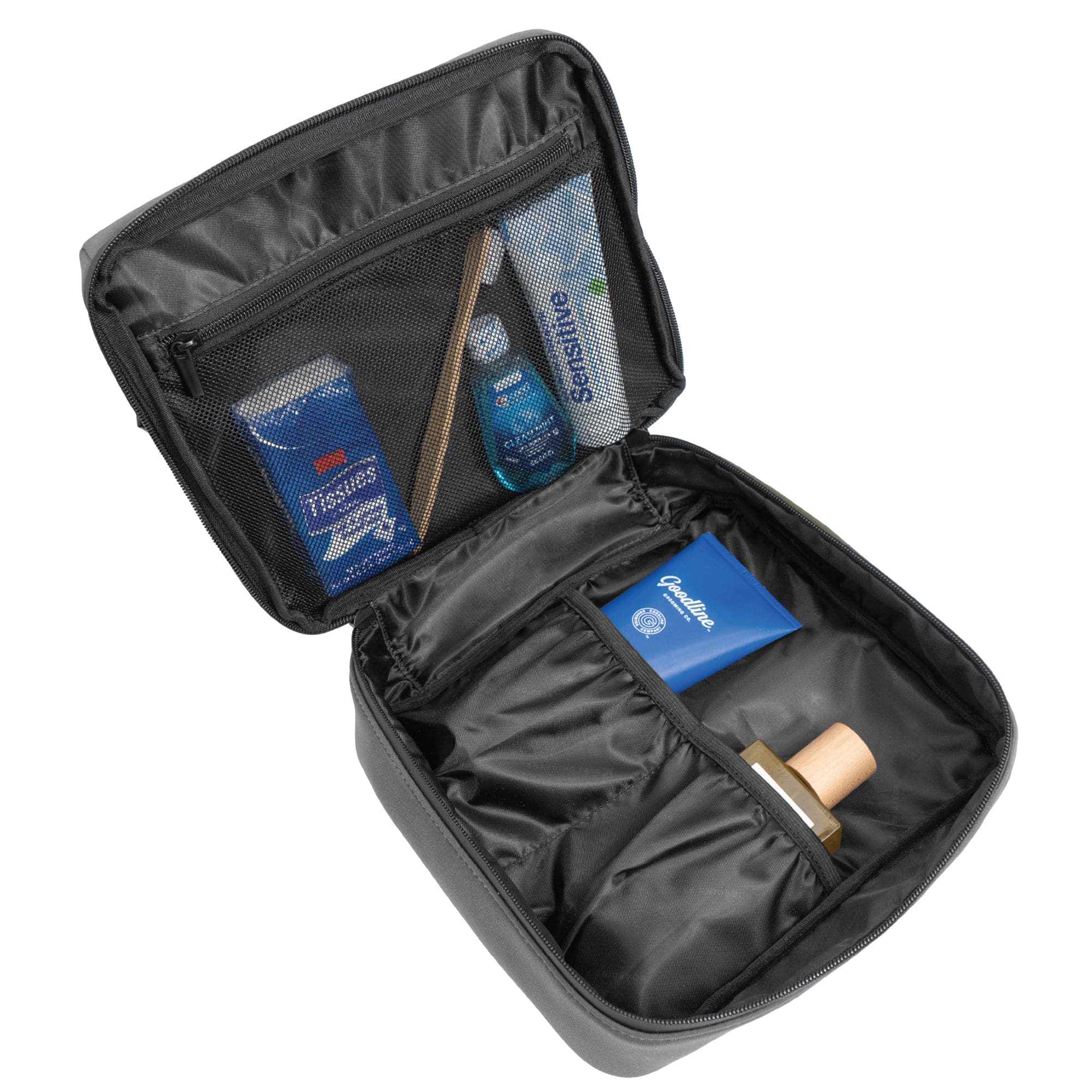 The Callisto Neoprene Toiletry Case- Charcoal