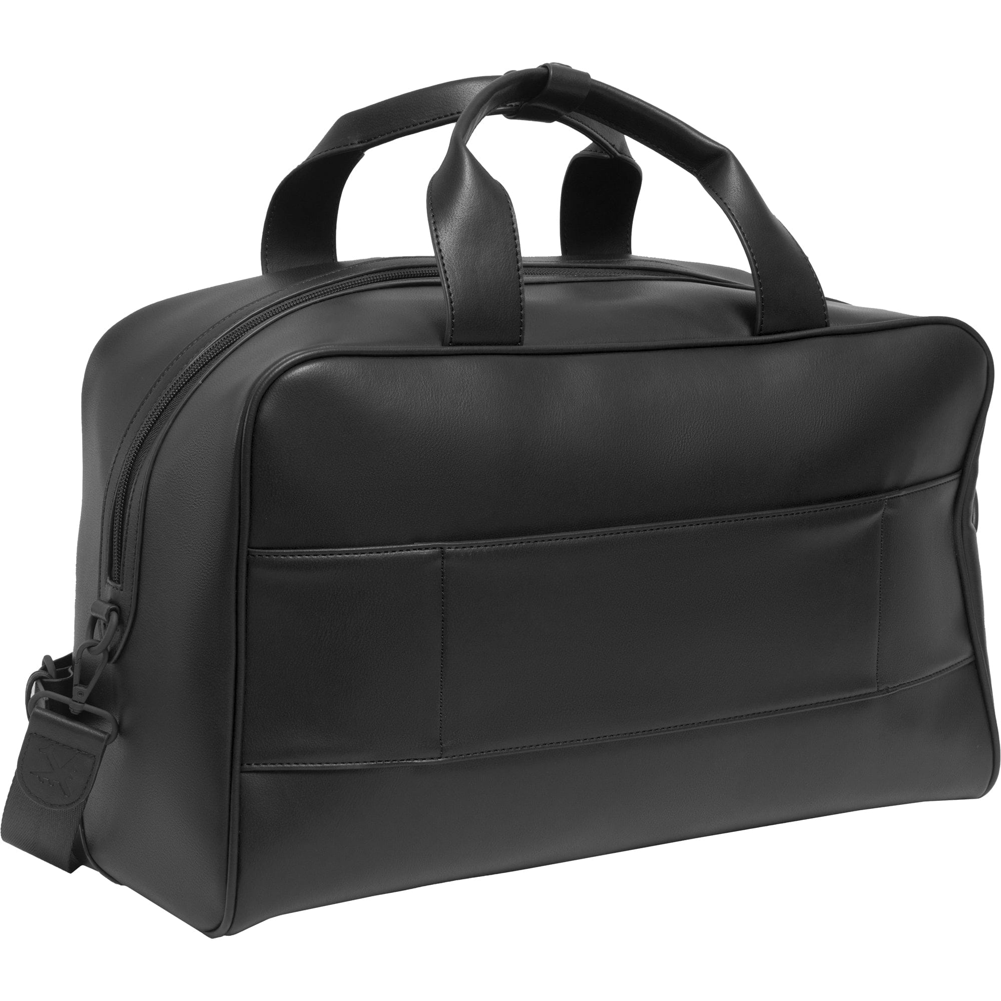 The Verona Vegan Vachetta Leather Duffel- Black