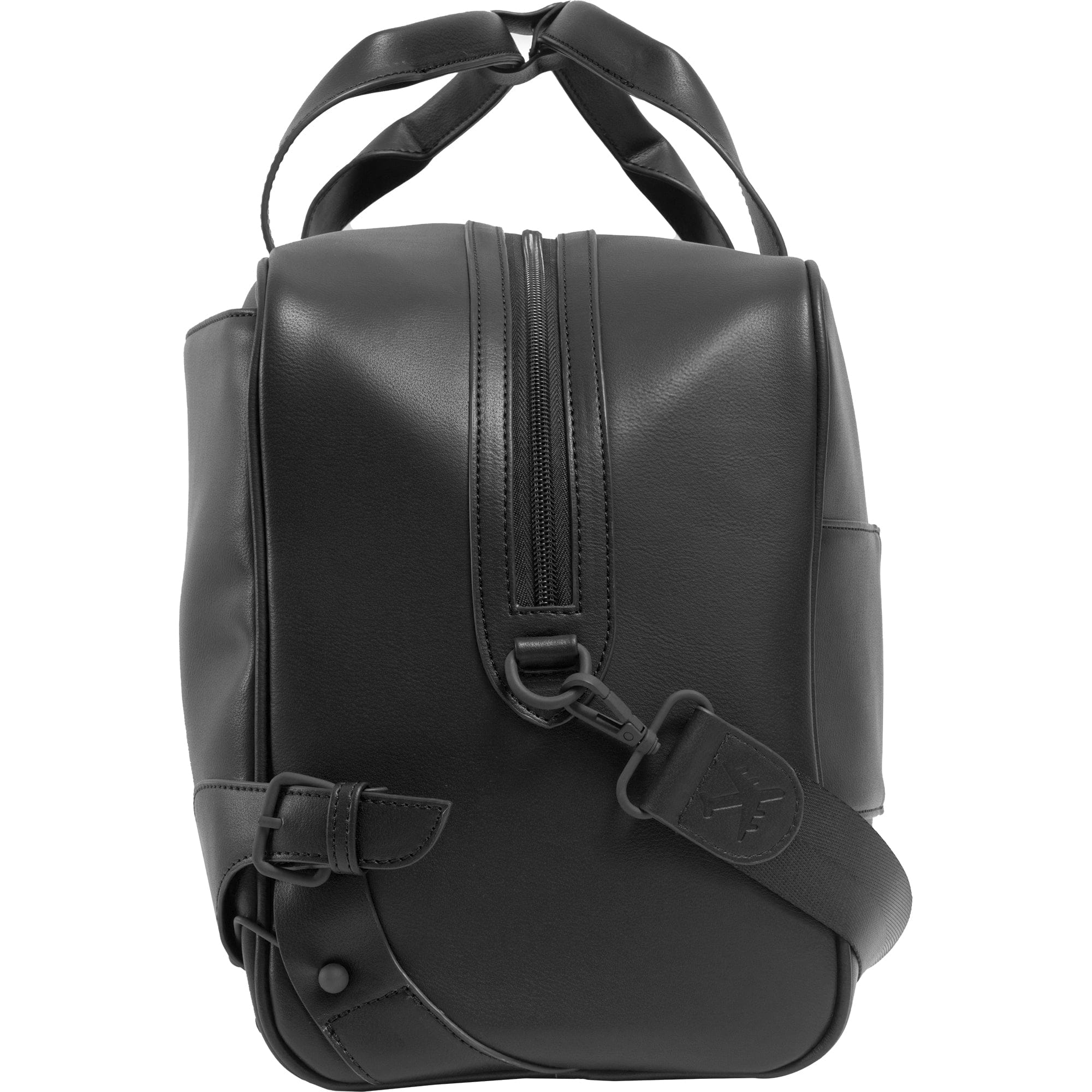The Verona Vegan Vachetta Leather Duffel- Black