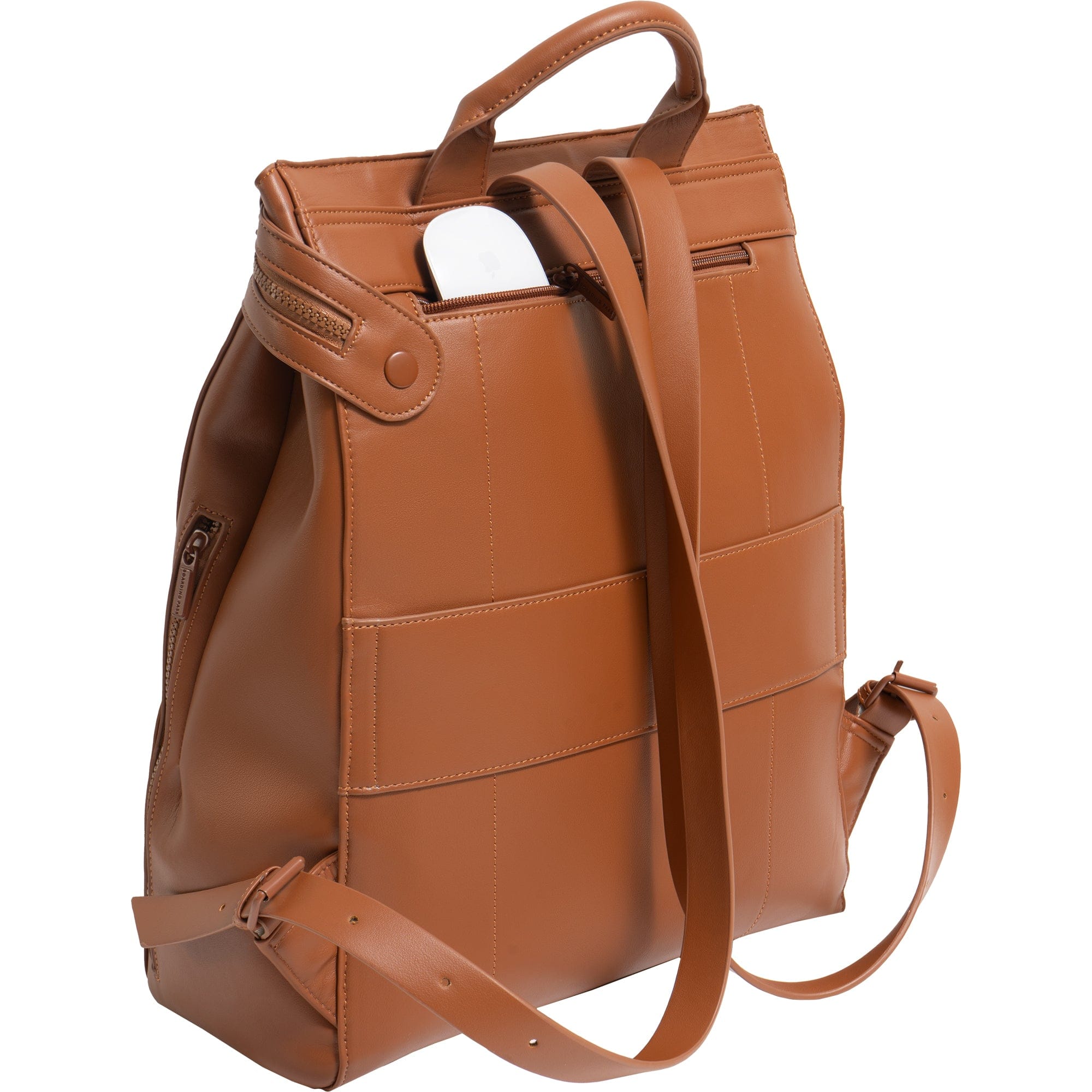 The Verona Vegan Vachetta Leather Square Backpack