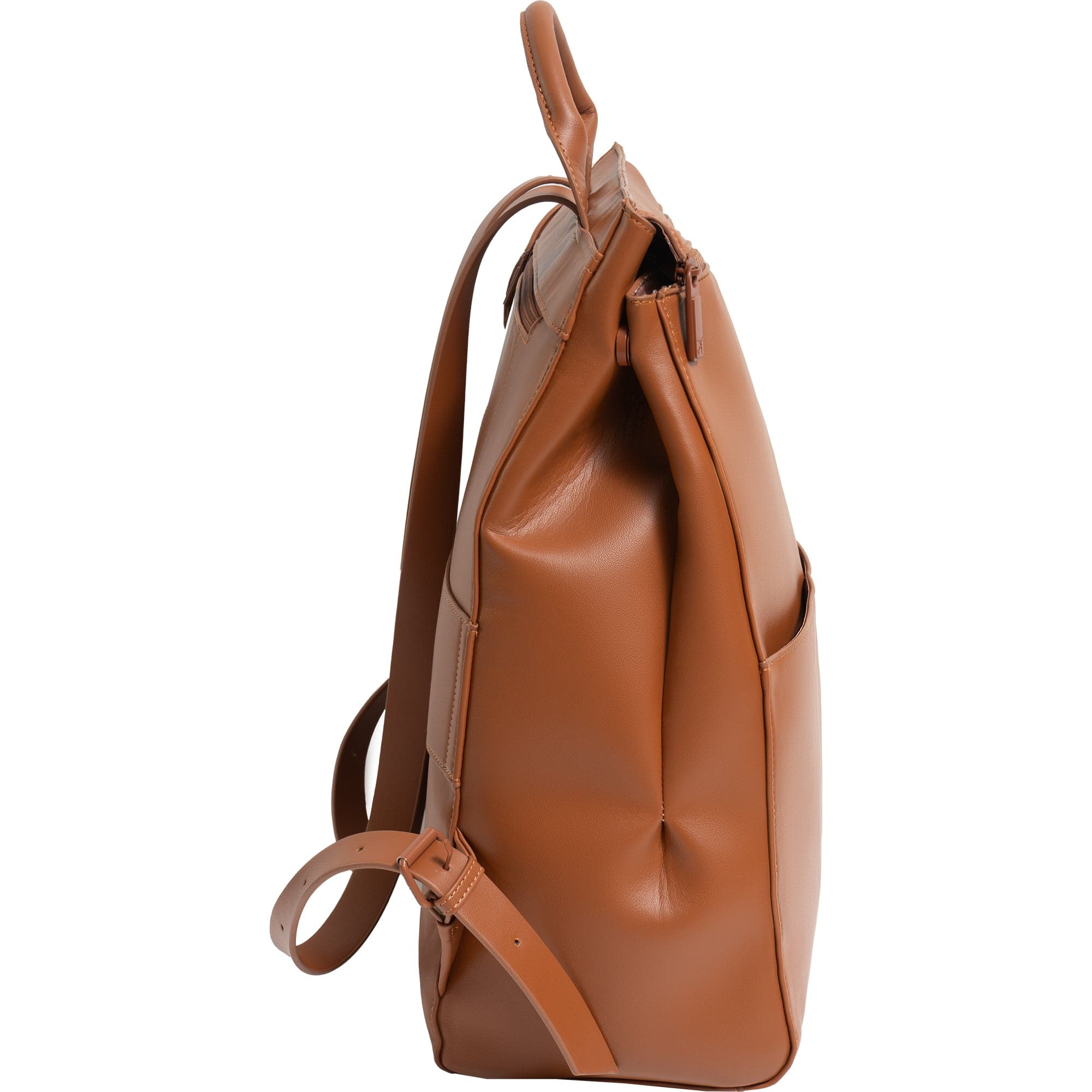 The Verona Vegan Vachetta Leather Square Backpack