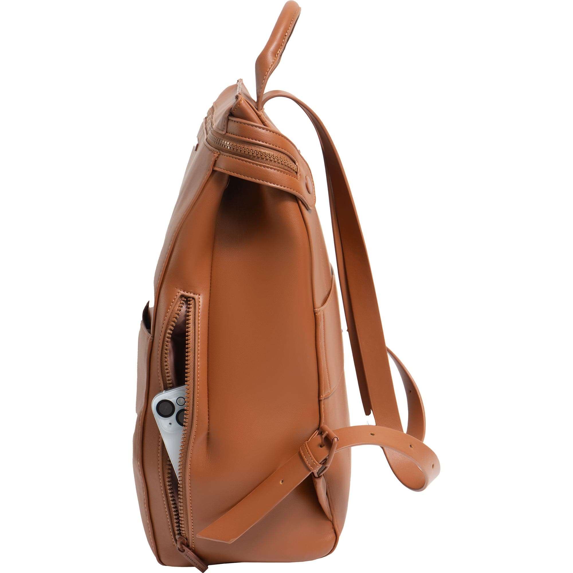 The Verona Vegan Vachetta Leather Square Backpack