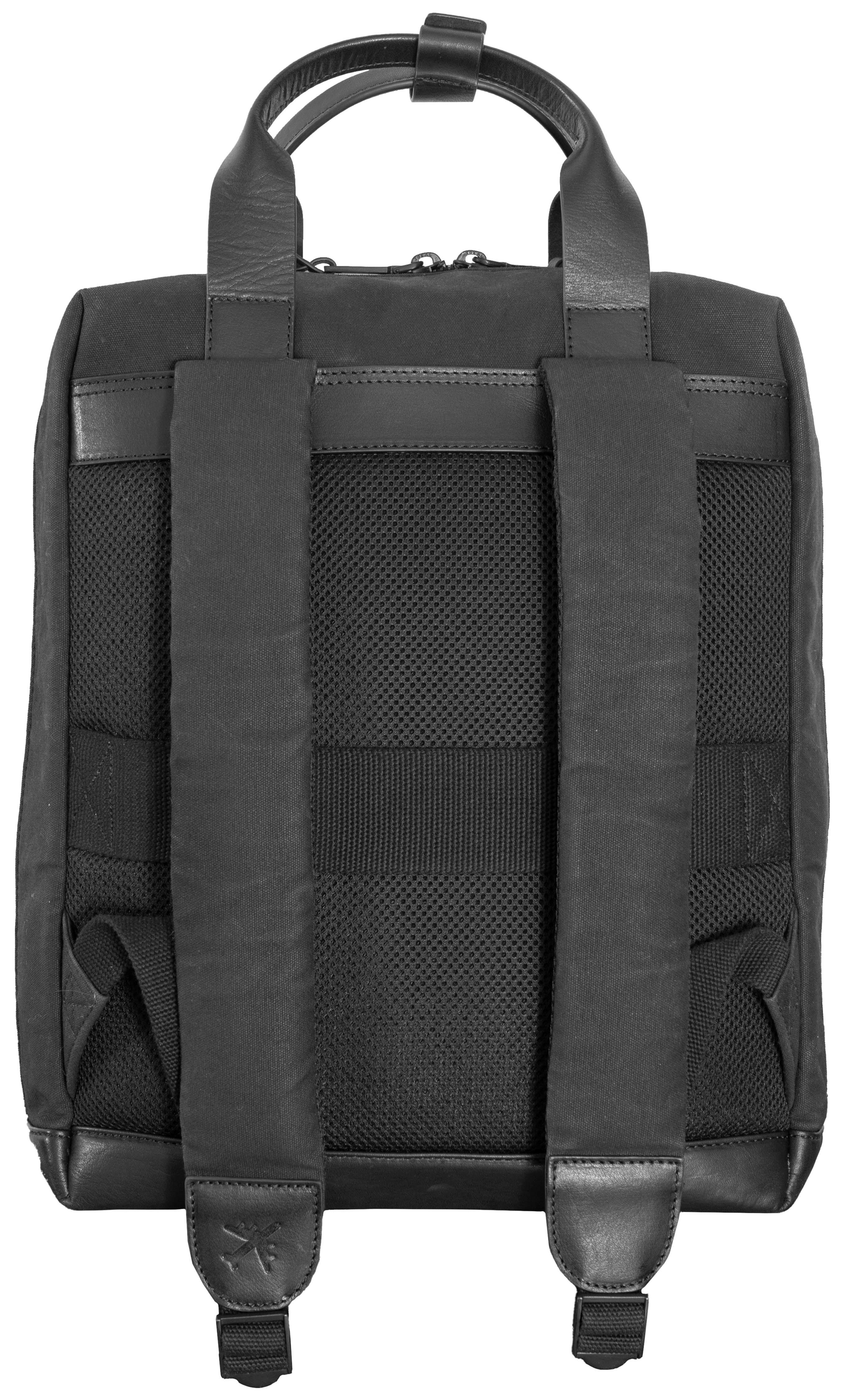 The Voyager 18” 20 oz. Waxed Canvas Travel Backpack - Black