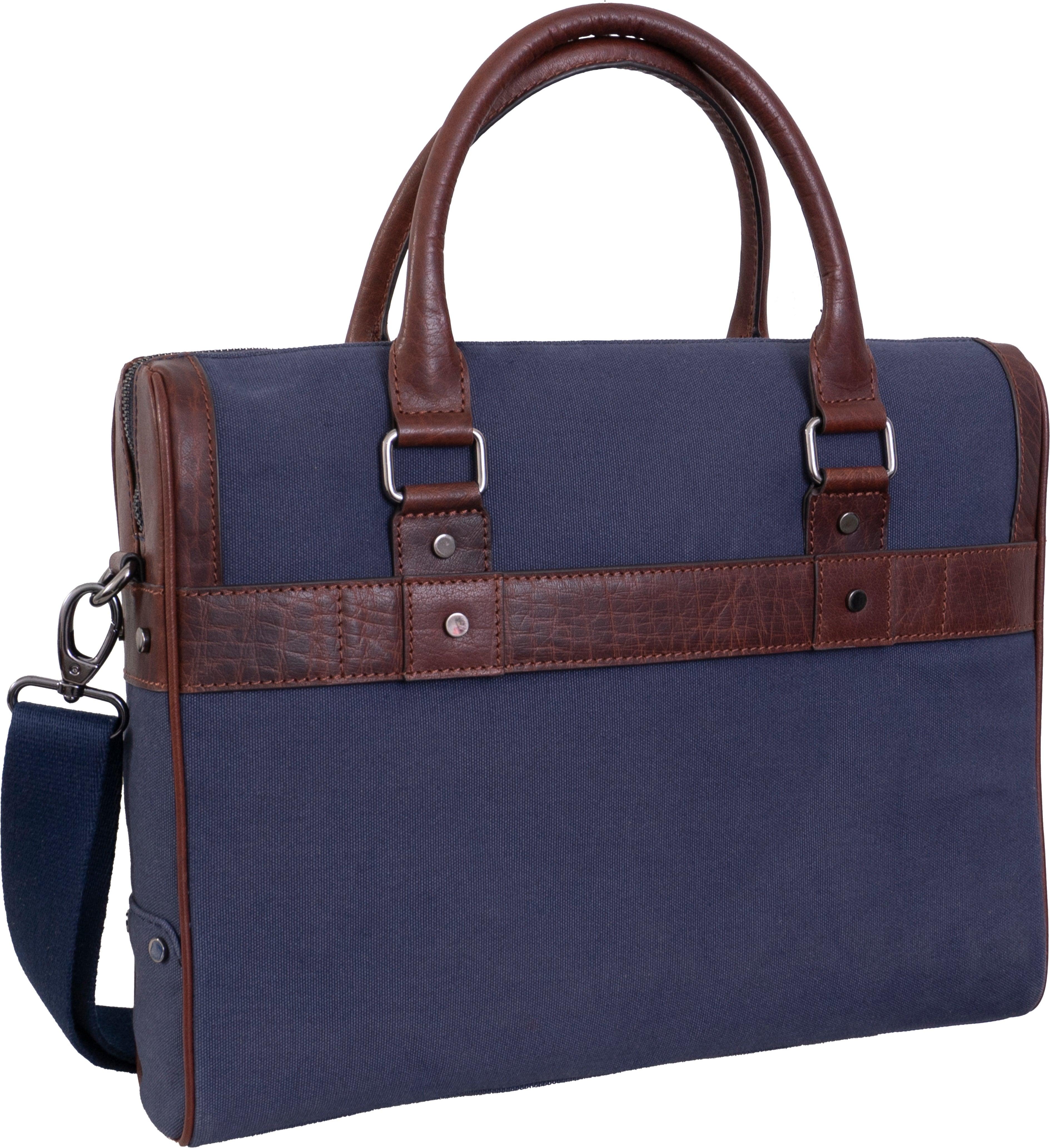 The Toronto 16” Canvas & Leather Briefcase