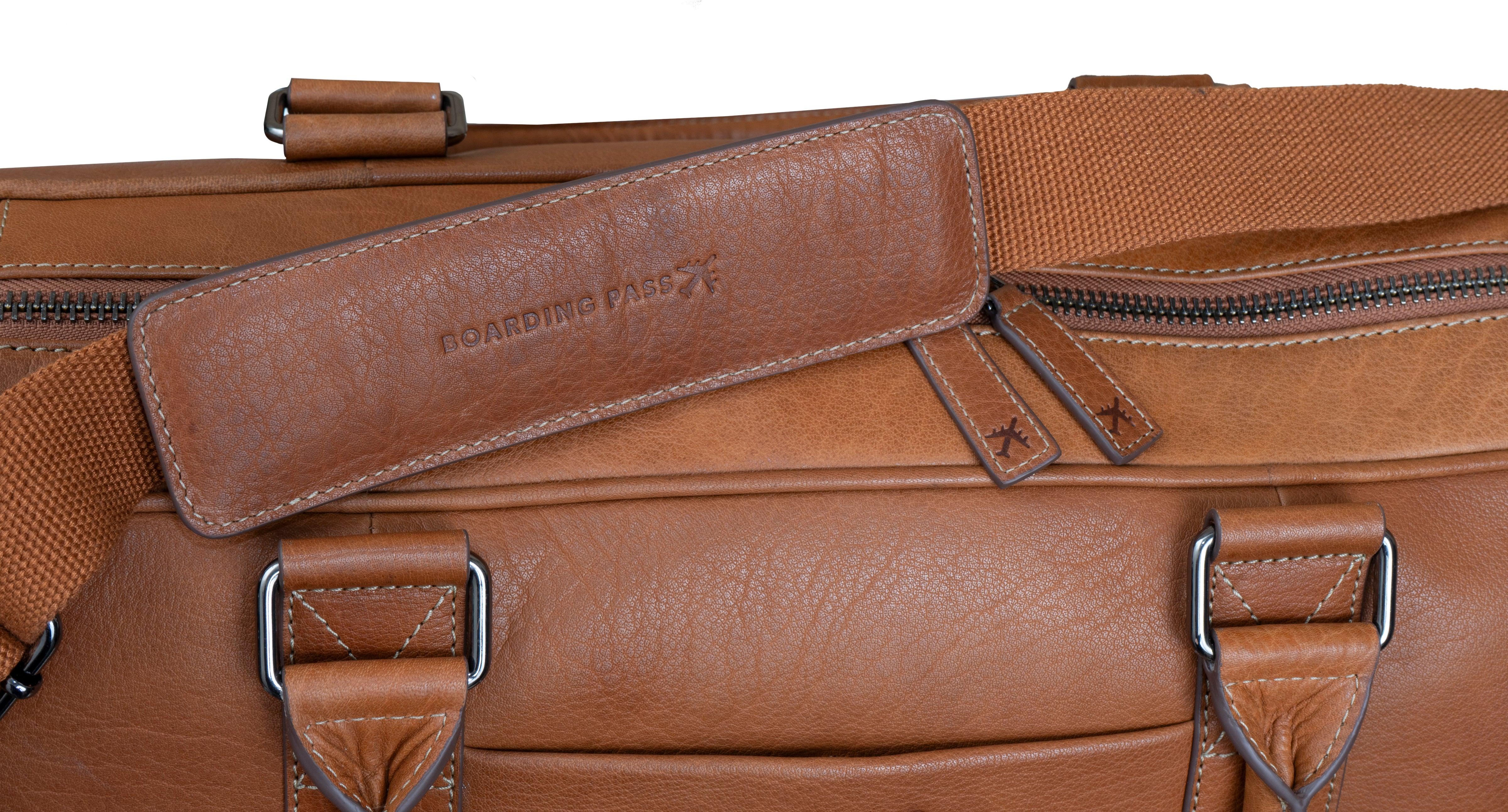 The Navigator 21" Veg-Tanned Genuine Leather Weekender - British Tan