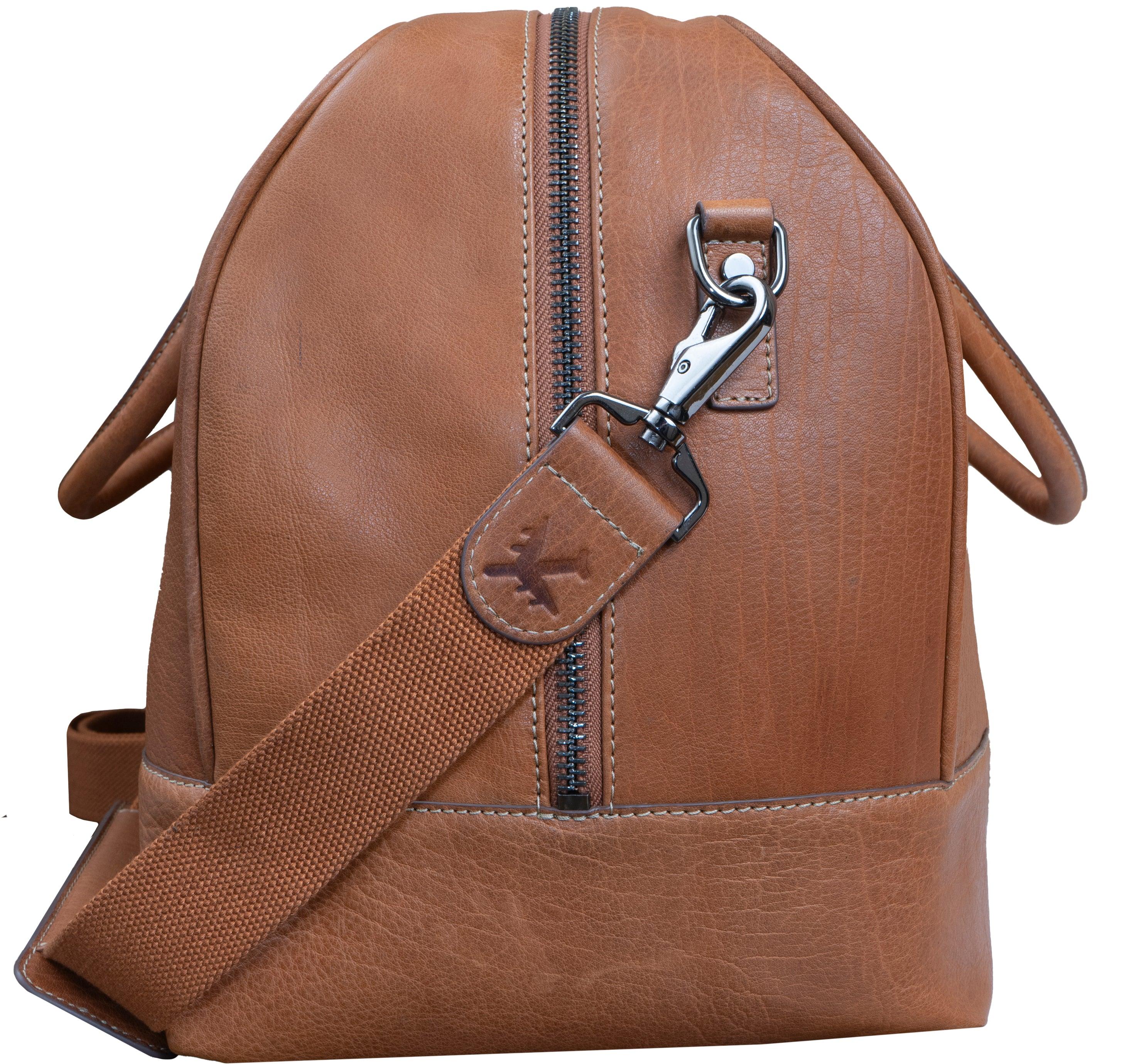 The Navigator 21" Veg-Tanned Genuine Leather Weekender - British Tan