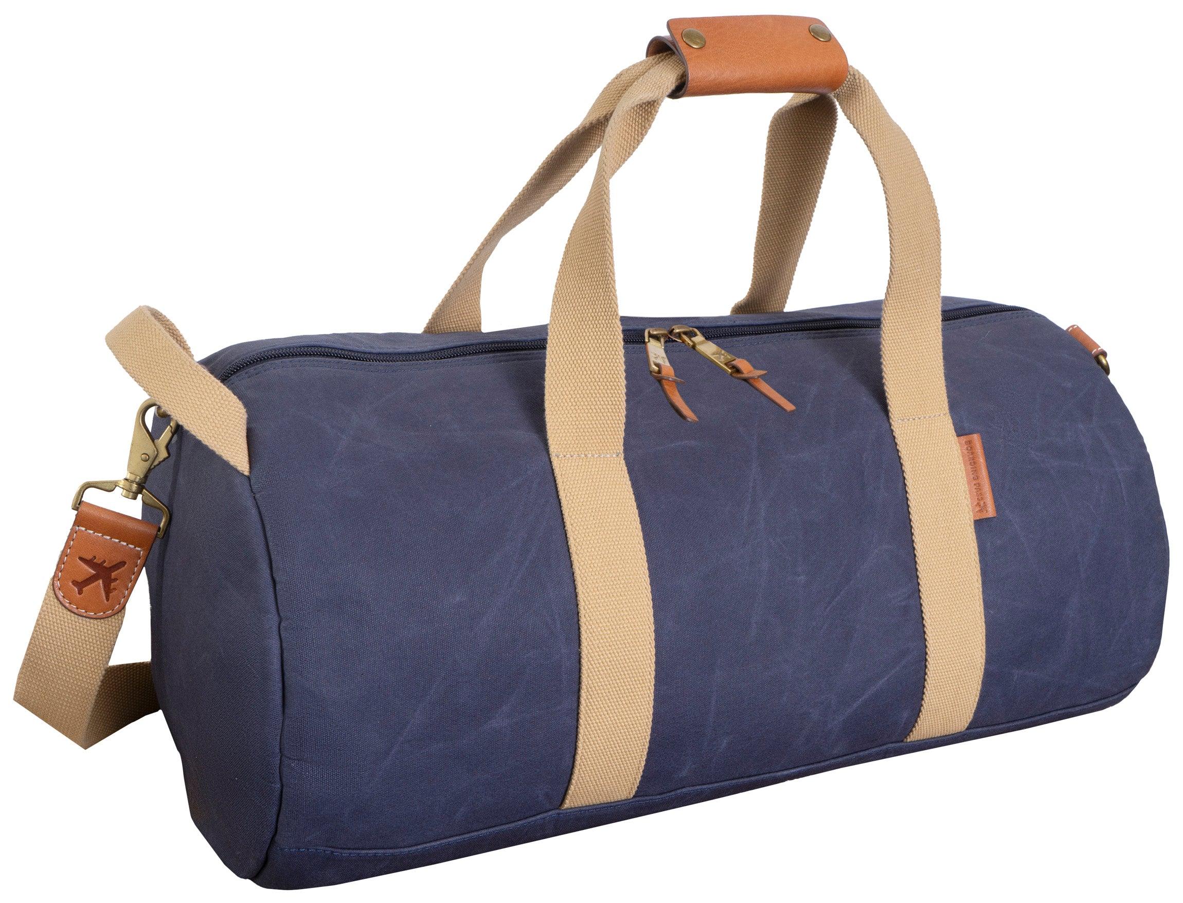 Canvas duffle bag with shoe compartment online