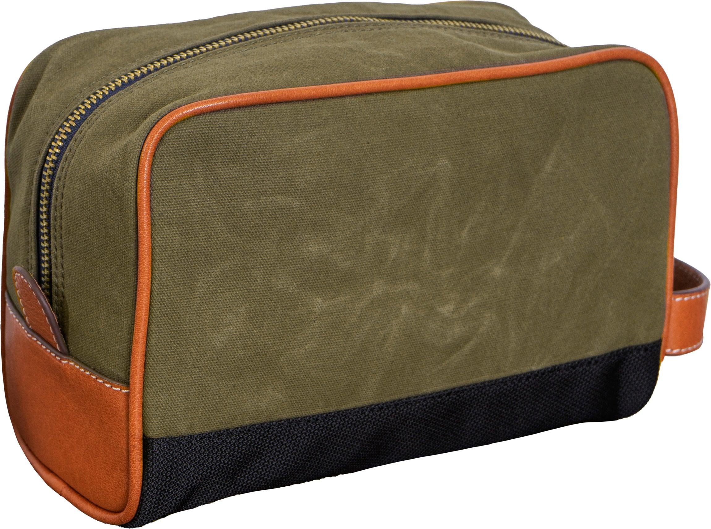 Hey Handsome Waxed Canvas Dopp Kit - Olive