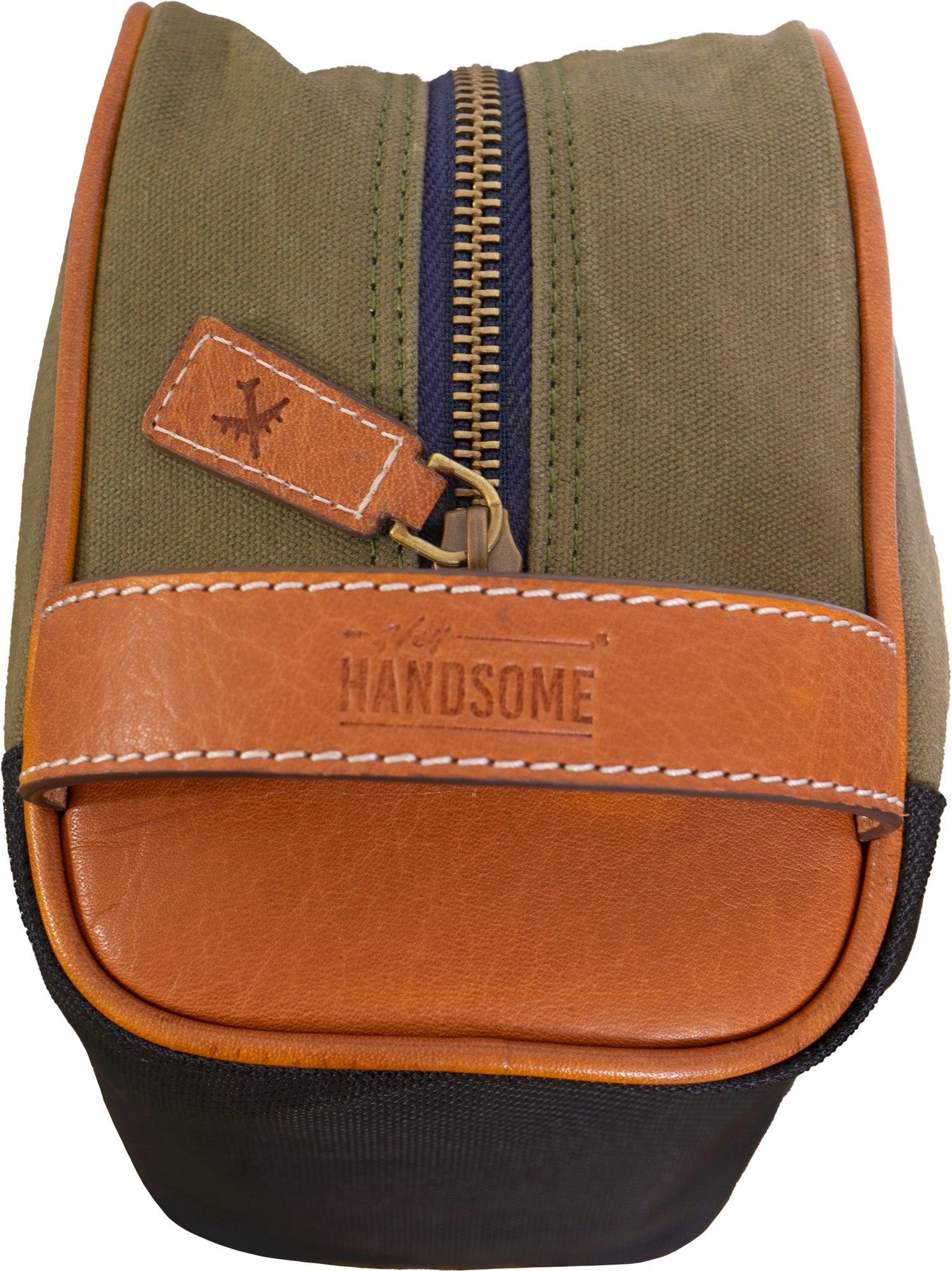 Hey Handsome Waxed Canvas Dopp Kit - Olive