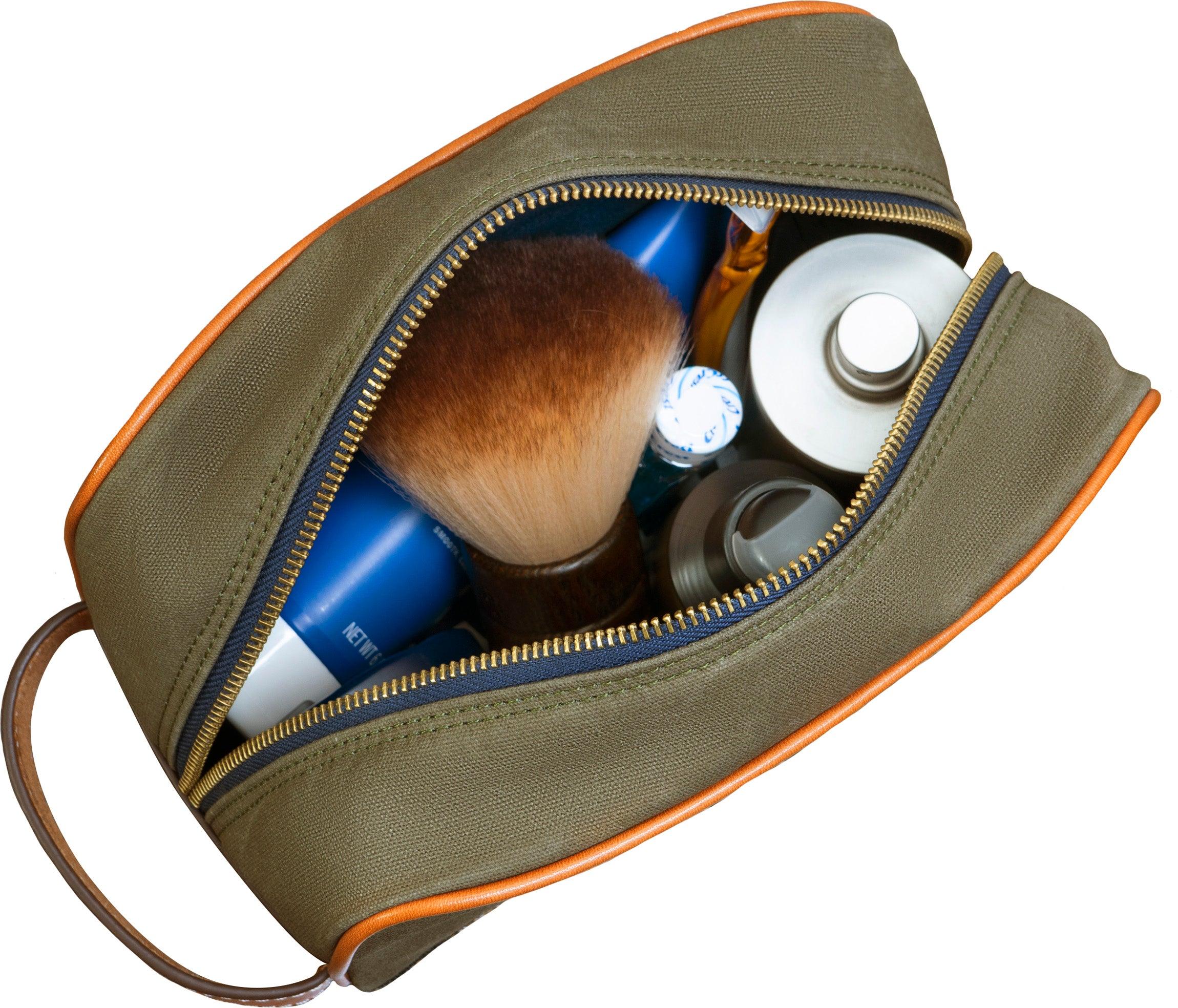 Hey Handsome Waxed Canvas Dopp Kit - Olive