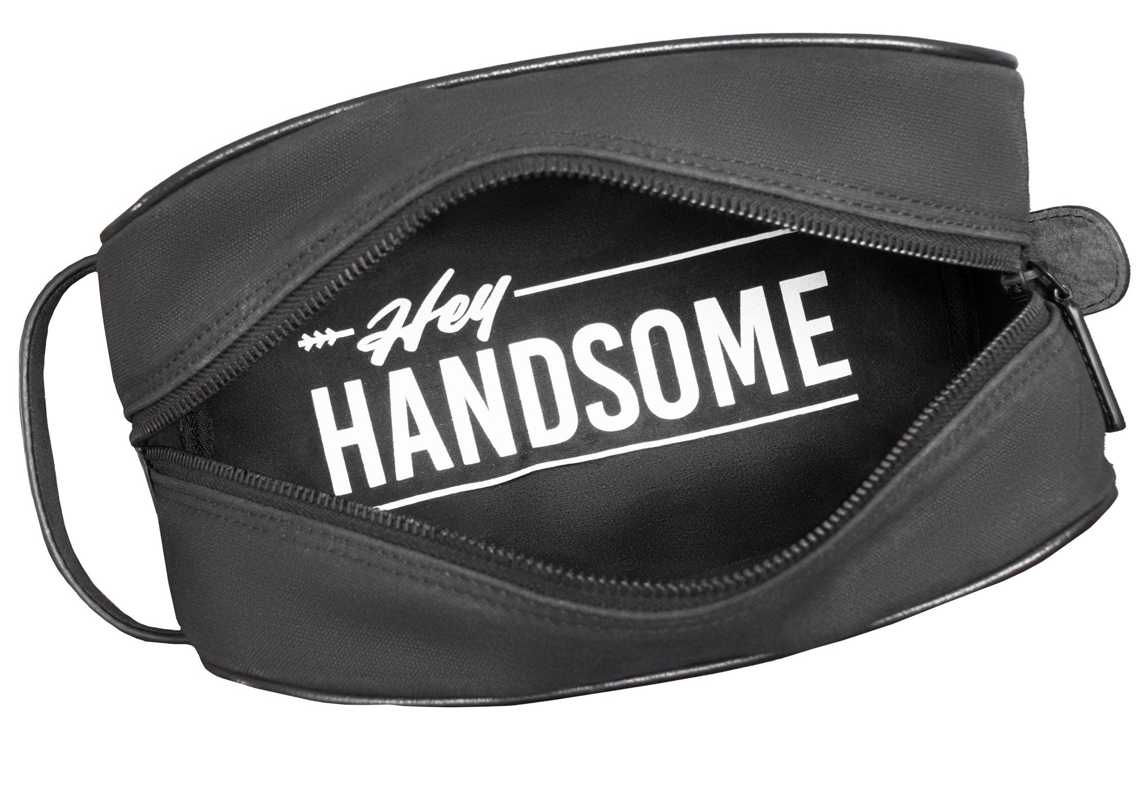 Hey Handsome Waxed Canvas Dopp Kit - Black