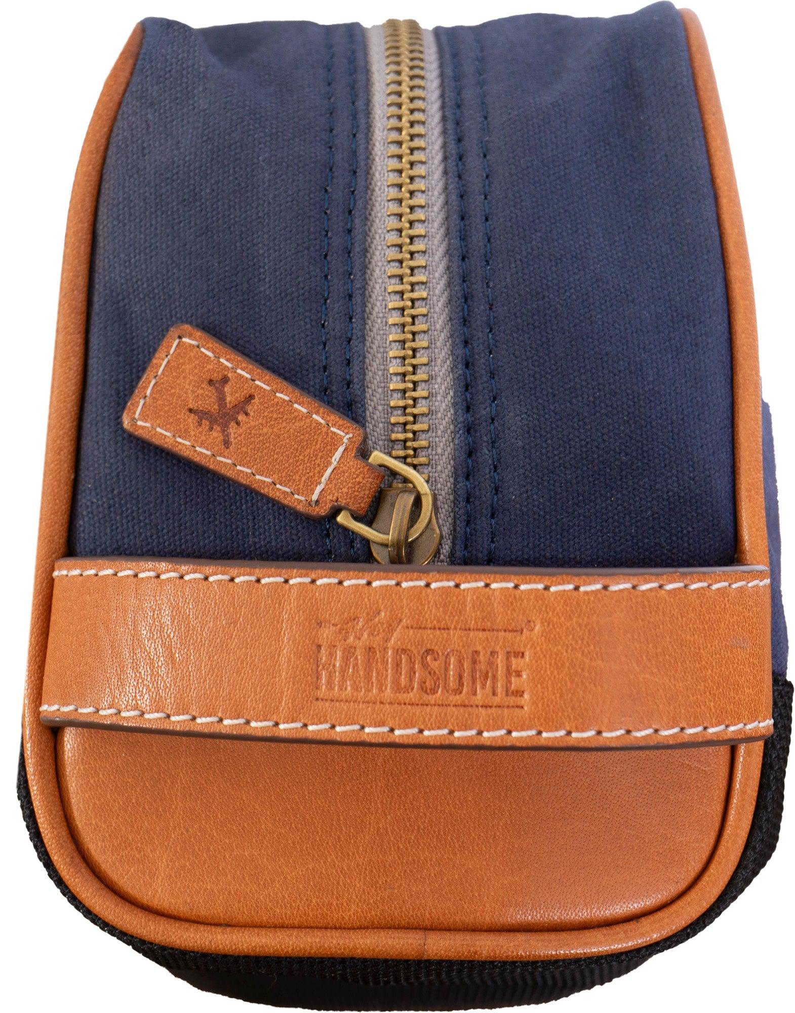 Hey Handsome Waxed Canvas Dopp Kit - Navy